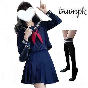Amazon.co.jp: tsavnpk 和風 セーラー服 セーラー服 3点セット